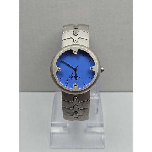 Michael Graves By Projects Rare Blue Dial Quartz MG/5011 Watch New Battery - Picture 1 of 9